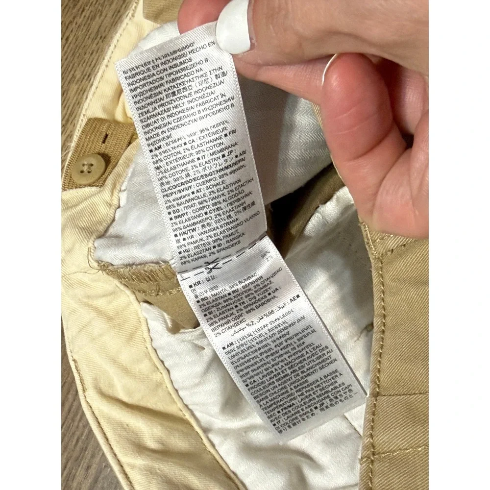 GAP Kids Pants Youth Boys Size 12 Brown Khaki Pants Adjustable Waist Inside